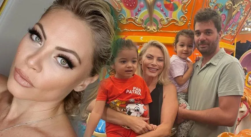 Seray Sever'den tatil pozları! İkiz kızları sosyal medyayı salladı